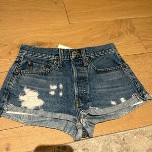 Redone denim shorts